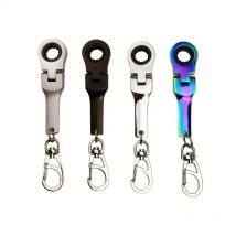 Llave de trinquete de 10mm Mini en forma de JDM llavero de carreras de Metal llavero con anilla herramienta de herramientas de llave ajustable