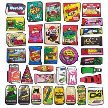 19PCS Cartoon Food Shoe Charms Accessories Fit For Clog Sandals Shoe Decoration For Adult Women Men Party Favors Gifts