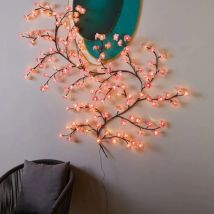 Cherry Blossom Light  Creative 72 LED Wall Lamp  Indoor Decoration Atmosphere Luminous Multi-color Bendable Flower Branch