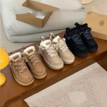 Damskie bawełniane buty 2025 nowe śniegowce z pluszem i grubym futrem, zintegrowane ciepło i antypoślizgowe zimowe buty damskie.