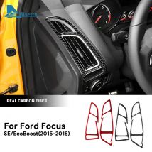 Real Soft Carbon Fiber Sticker For Ford Focus SE RS ST Ecoboost 2012-2015 2016 2017 2018 LHD RHD Car Side of Instrument Outlet