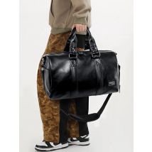 Large Capacity Travel Bag PU Travel Handbags Men Carry On Luggage Duffle Bags Soft Casual Black Big Weekend bags Travelling Tote