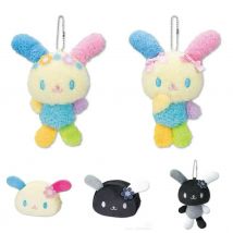 NEW Usahana fluffy bowknot Plush doll Pendant  Cotton Sanrio black Usahana Bunny plush storage bag Stuffed bag Accessories