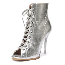 Transparent Heel 11.5cm High Dance Heels With Platform 6 different Colors Silver Gold Pink Red Leather Outdoor Dance Shoes