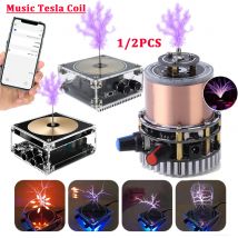 Für Musik Tesla Spule Bluetooths-kompatibel Musik Drahtlose Berührbaren High Power Puls Elektrische Arc Generator Künstliche Blitz