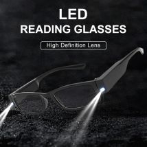 LED Presbyopie Brille Lesen Zeitung Beleuchtung Lupe Brille mit Lichtern Lesebrille +1,0 bis +4,0