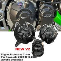 Nuovo set protezioni motore V2 GBRacing per Kawasaki Z900 (2017-2026) - Coperture frizione e alternatore secondario