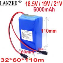 1-6 pz 14V 18.5V 19V 21V 6000mAh Li Po batteria con BMS per alimentazione di backup lampione integrato LED proiettore per Laptop 32*60*110mm