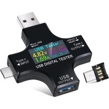 USB-Tester Typ C USB-C-Tester Spannung Strom Tester Detektor Leser Multimeter Farbbildschirm für Telefon Laptop Power Bank usw.