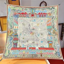 90cm Twill Seiden schal für Frauen architekto nischen Abenteuer druck Wraps Stirnband Schal stiehlt Hijab Lady Square Foulard Bandana