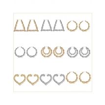 SOHOT Punk Style Bamboo Hoop Earrings Charm Gold Silver Color Letter Sexy Sign Basketball Wives Major Jewelry For Summer Party