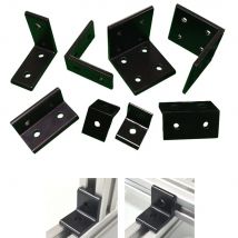 1PC 2020 2040 Black Brackets Corner Fitting Angle Aluminum 3030 3060 4040 4080 Aluminum L Connector for Aluminium Profile