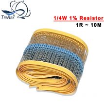 100PCS/Lot Rezystor z folii metalowej 1/4W 1% 100R 220R 1K 1.5K 2.2K 4.7K 10K 22K 47K 100K 100 220 1K5 2K2 4K7 Rezystancja Ohm 1R~22M