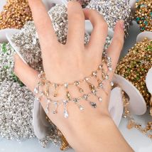 0,5 m 1m Schmetterling Anhänger Kupfer ketten Farbe Kristall perlen Charms Armbänder Ketten Frauen Kleidung Schmuck machen DIY Halsketten