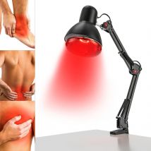 Infrarotlampe, rotes Licht, Wärmelampe, Infrarotlichtlampe, 150 Watt, höhenverstellbar und faltbar, Rotlichttherapiegerät