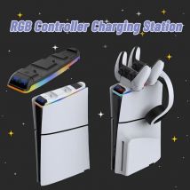 Controller-Ladegerät für PS5 Slim-Konsole, obere Ladestation für PS5-Controller und PS5-Edge-Controller für 2023, PS5 Slim