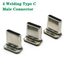 1/10Pcs USB 3,1 Typ C Vertikale Patch Board 16pin 4 Schweißen Draht Daten Band PCB USB Board männlichen Kopf 16P USB C Stecker