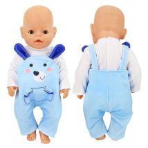 Vestiti per neonati appena nati adatti per bambole da 17 pollici 43 cm Accessori per bambole Abiti Tute Pagliaccetti Vestito per vestiti regalo di compleanno per bambini