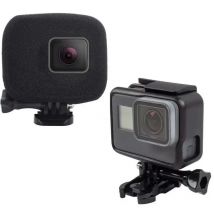 Windschutzscheibe aus Schaumstoff, winddichter Schwamm, Windschutz, Windgeräuschreduzierung, Schaumstoff-Windschutzscheibe für Gopro Hero 5, 6, 7, 8, 9, 10, 11, 12, Schwarz
