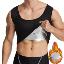 Männer Sauna Schweiß Weste Kurzen Ärmeln Heißer Wärme Trapping Shirt Schweiß Body Shaper Taille Abnehmen Shapewear Workout Kompression Shirts