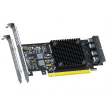4-Port SFF-8643 auf PCIE 3.0 X16 Adapterkarte mit PEX8747 Controller für hochdichte U.2/U.3/M.2 NVMe RAID-Speicherlösung