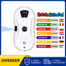 DIVEDEER Robot aspirador de limpieza de ventanas limpiador de ventanas limpiacristales de vidrio eléctrico Control remoto