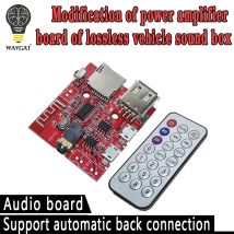 3W Car Bluetooth 4.1 MP3 WAV Decoding Board Speaker Amplifier Audio Receiver Module Support USB/TF/U-DISK/IR Remote Control Red