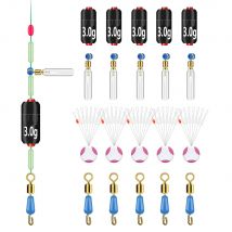 DNDYUJU 20pcs/lot Lead Sinker Fishing Accessories Fishing Set Head Weight Sinkers Space Bean Connector 1.5g-5.0g Fishing Tackle