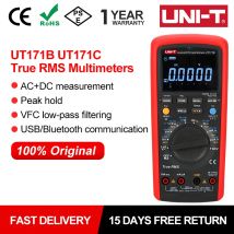 UNI-T UT171B UT171C Multimetro digitale industriale a vero RMS AC DC Voltmetro Amperometro Ohmmetro Capacità Frequenza Tester