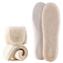 Genuine Wool Insoles for Shoes Man Woman Soft Latex Shock-absorbing Insoles Thick Fleece Warm Insoles Winter Boots Inner Soles