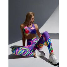 Oshoplive Damen-Trainingsanzüge, 2025, neue Sommermode, bedrucktes Tank-Top, BH und hohe Taille, dünne Hosen, Anzüge, zweiteilige Yoga-Kleidung