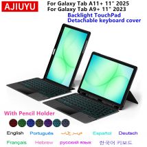 TouchPad Keyboard for Samsung Galaxy Tab A11 Plus Case A11+ 11 inch SM-X230 SM-X235 A9+ 11"Tablet Smart Backlight Keyboard Cover