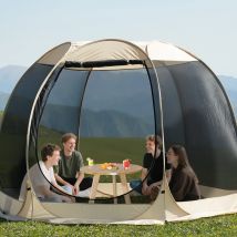 Casa con schermo pop-up per 2-4-6 persone, tenda pop-up, tenda con zanzariera da esterno, parasole da giardino, terrazza da cortile e esterno