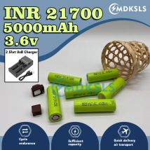 New 3.6V 21700 5000mah 100% 50Ah high discharge/capacity Li-ion rechargeable battery Charger PK 30T high discharge power