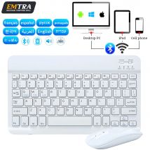 EMTRA Wireless Keyboard Bluetooth Keyboard and Mouse For iPad Air 5 Pro 12.9 Tecaldo Bluetooth For Xiaomi Samsung iPad Keyboard