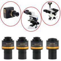 0.37X 0.5X 0.75X 1.0X Messa a fuoco regolabile 23.2mm C Mount Adattatore Obiettivo Oculare Relè Obiettivo Video Adattatore per fotocamera elettronica Connettore