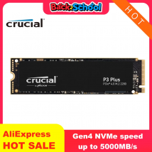 Crucial P3 Plus 1TB 2TB PCIe Gen4 3D NAND NVMe M.2 SSD, Unidad de estado sólido de hasta 5000 MB/s para PC y computadora portátil para juegos (paquete OEM)