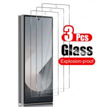3Pcs Tempered Glass for Samsung Galaxy Z Fold 7 6 5 4 3 5G Fold6 Screen Protector Glass Shield Toughended Display Film 10H Clear