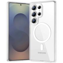 Transparente, stoßfeste, schlanke magnetische Hülle für Magsafe Samsung S23 S24 S25 Plus S22 Ultra S21 FE S25Ultra S25+ S24+ Macsafe Cover