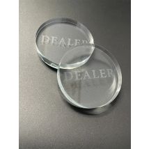 Transparent crystal "DEALER" game entertainment, 6cm/2.36inch tabletop game and competitive board game accessories