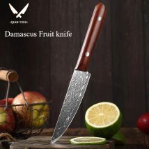 5-Zoll-Schälmesser 67-lagiger Fleischschneider aus Damaststahl Mehrzweckmesser Steakmesser, All Tang Professionelles Schälmesser