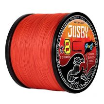 JOSBY 8 Geflochtene Angelschnur 1000M Multifilament PE 4 Stränge Angelschnur 10LB-85LB Starke Japan Technologie Orange 9 farben
