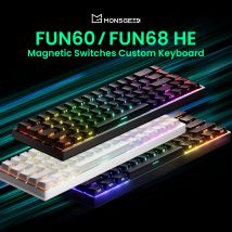 Akko MonsGeek FUN68 FUN60 PRO&MAX HE Magnetyczna Klawiatura 60% 65% Klawiatury Gamingowe Rapid Trigger 8K Klawiatura Użytkownicza z Możliwością Personalizacji dla Graczy Esportowych