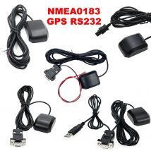 3.3-5V szeregowy RS232 odbiornik antenowy GPS NMEA 0183 RS-232 DB9 dla autobusu morskiego GPS WAAS QZSS, 9600bps, protokół NMEA0183, 1-10Hz