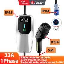 Junsun ev ladegerät wallbox 7kw 32a 3,5 kw 16a 3phase 11kw 16a 22kw 32a typ 2 auto schnell ladegerät stecker zum stecker und steuer box armke