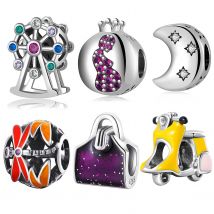 Give Birth To Life Pregnant Mother 925 Sterling Silver Charm Pink CZ Beads Biżuteria Dopasuj się do oryginalnych europejskich bransoletek Charms