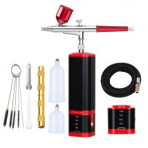 TM100-131 Cordless Pocket Airbrush Compressor Kit High Capacity Cup  Psi Pressure New Design Portable Auto Start Stop Pump