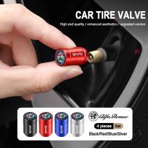 4 stücke Auto Rad Reifen Ventil Kappen Air Stem Abdeckungen Für Alfa Romeo 156 GT 159 Giulia Giulietta 166 Volante Spider Mito 147 8C Stelvio