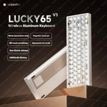 Lucky65 V3 Lucky65 V2 NUT65 Sugar65 Weikav Mechanical Keyboard Aluminum 3-Mode Rgb Hot Swappable Custom Wired Gaming Keyboard