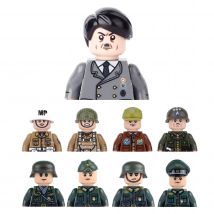 WW2 Army Military SWAT Special Forces Building Block Bundesweh Wojsko German Soldier Police Cap Churchill Mini Action Figure Toy